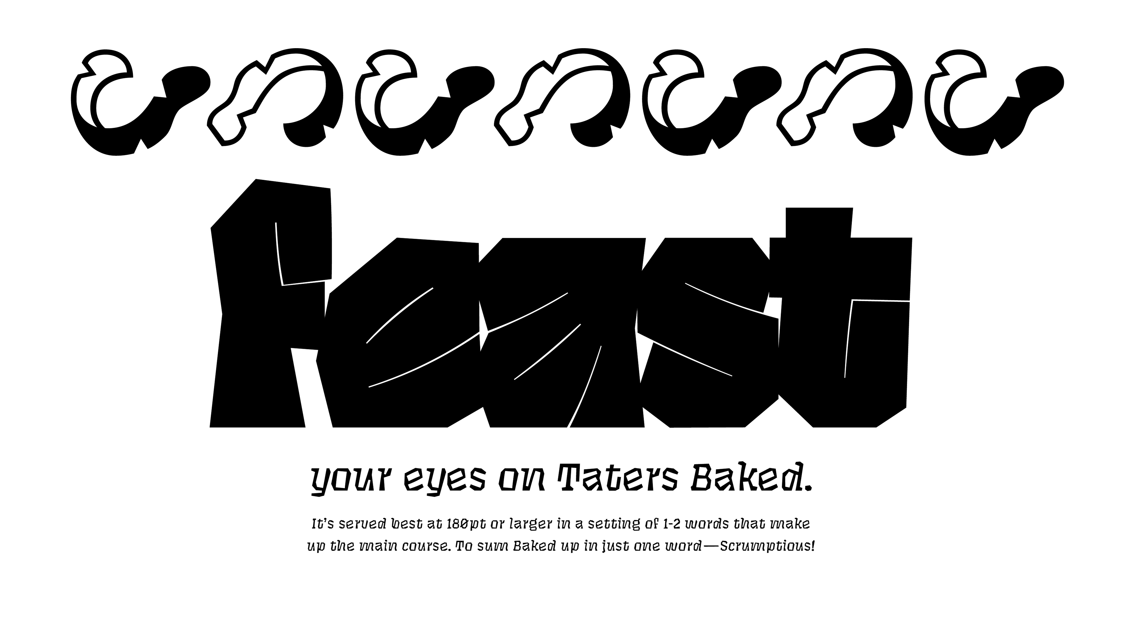 Example font Taters #6